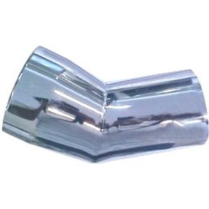 TUBO ESCAPE CROMADO CURVO 4 X 260MM