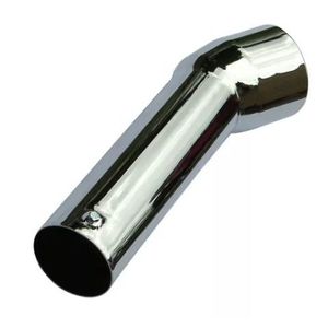TUBO ESCAPE CROMADO CURVO 4 LONGO 500MM