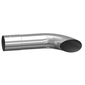 TUBO ESCAPE CROMADO CURVO 3X 350MM