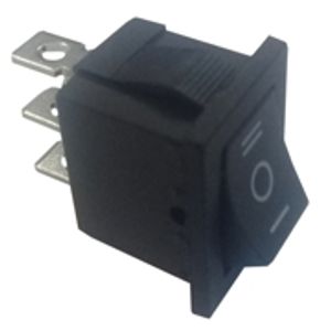 CHAVE UNIVERSAL LIG/DESL PRETA QUADRADA 3 TERMINAIS