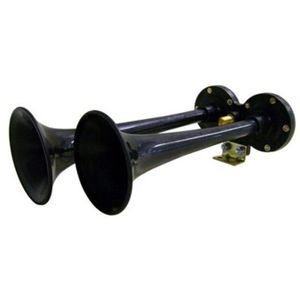 BUZINA AR PRETA 2 CORNETAS S/KIT (PLAST)