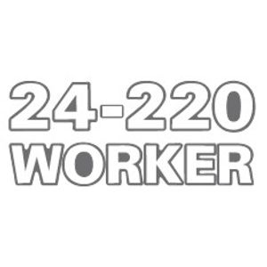 EMBLEMA RESINADO VW 24220 WORKER KIT 4 PECAS