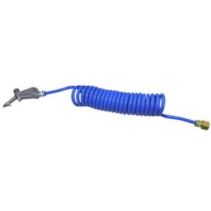 MANGUEIRA AR ESPIRAL 5MT C/BICO ALUM ADAP VALV TESTE AZ