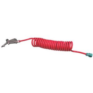 MANGUEIRA AR ESPIRAL 5MT C/BICO ALUM ADAP VALV TESTE VM