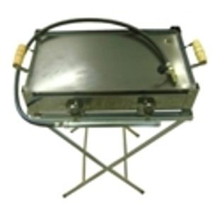 FOGAO TURB ACO INOX 2 BOCAS C/CHAPA 48X28CM C/ SUP