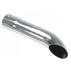TUBO ESCAPE CROMADO CURVO 3POL 520MM