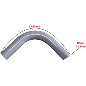 TUBO ESCAPE CURVO 4 1/2 POL 1090MM
