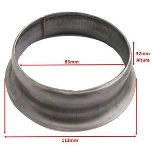 FLANGE ESCAPAMENTO UNIVERSAL 3,5 INOX F 687