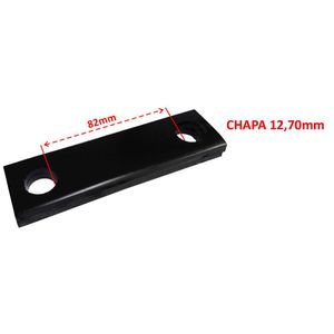 CHAPA DO GRAMPO CARROCERIA C/FURO 16MMX82MM F 688A 12,70MM