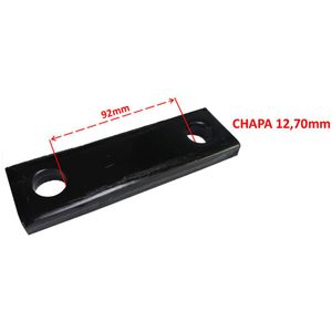 CHAPA DO GRAMPO CARROCERIA C/FURO 16MMX92MM F 689A 12,70MM