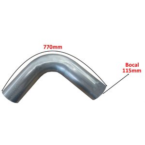 TUBO ESCAPE CURVO 4 1/2 POL 770MM