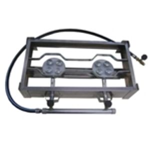 FOGAO TURBIN ACO INOX 2 BOCAS S/CHAPA 42CMX22CM
